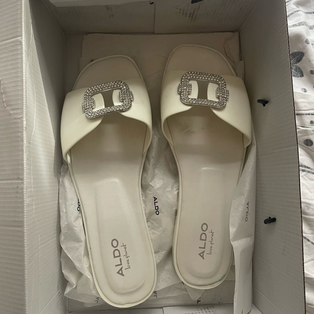 ALDO Women's White Embellished Sandals